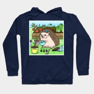 Hedgehog gardening Hoodie